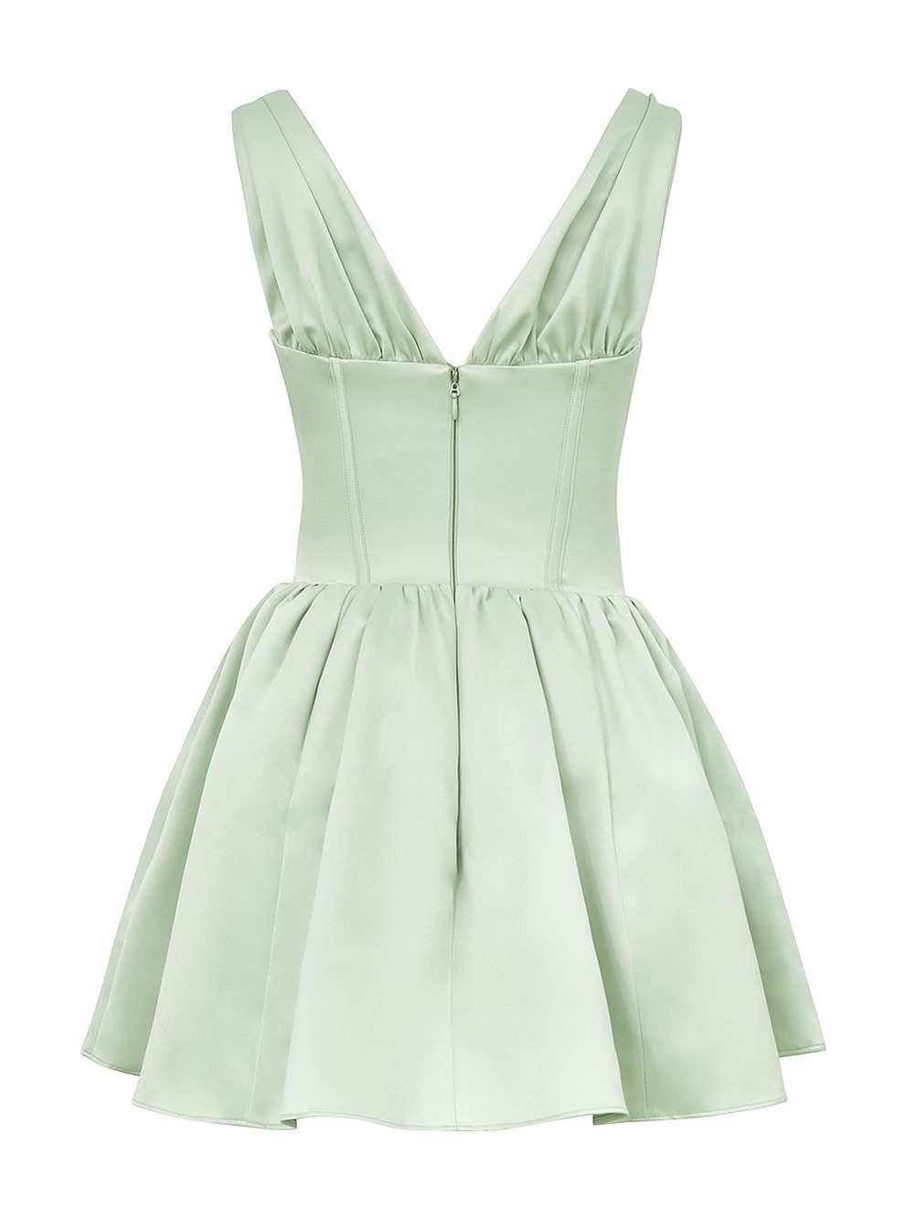 House of CB Mint Green V-Neck Corset Mini Dress - Picture 3 of 13